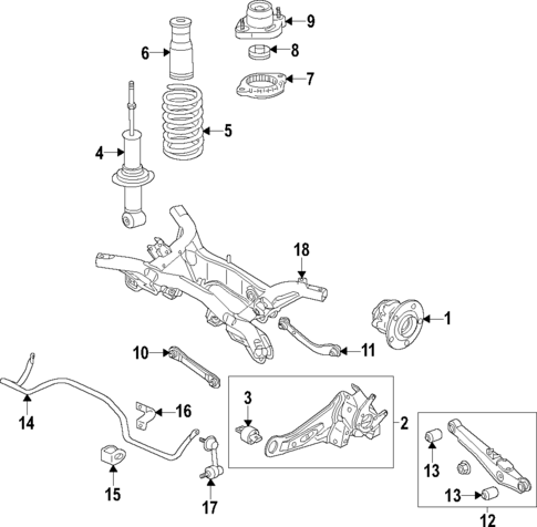 Rear Suspension for 2024 Mitsubishi Eclipse Cross #1