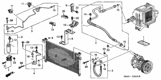 A/C Hoses - Pipes for 2001 Honda Accord #0
