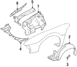 51610GA441 - Body: Wheelhouse for Subaru: XT Image