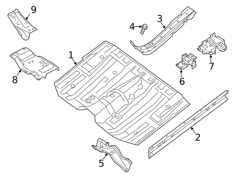 Floor & Rails for 2013 INFINITI JX35 #0