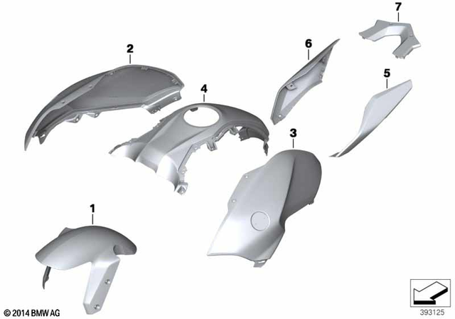 46618406892 - : Front Wheel Fender for BMW-Motorrad Image