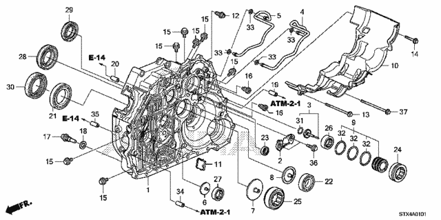 AT Torque Converter Case (6AT) for 2011 Acura MDX #0