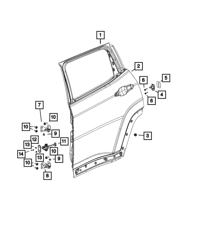68188690AB - Doors, Door Mirrors and Related Parts: Door Bumper for Chrysler: 200, Pacifica, Voyager | Dodge: Charger Daytona, Durango | Jeep: Cherokee, Compass, Gladiator, Grand Cherokee, Grand Cherokee L, Grand Cherokee WK, Wagoneer S, Wrangler Image