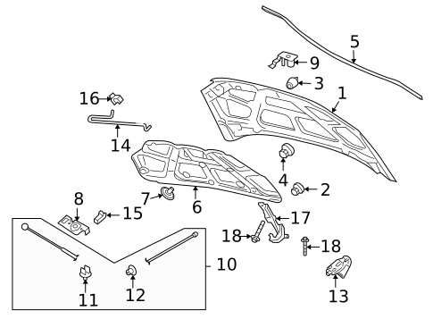 Hood & Components for 2009 Pontiac G3 #0