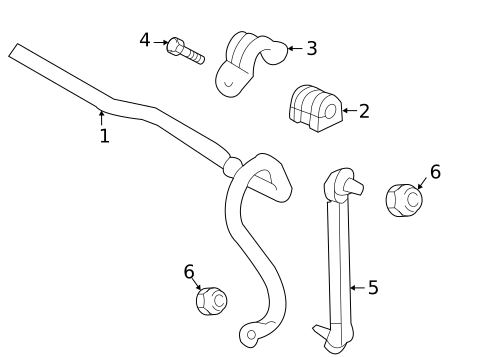 Stabilizer Bar & Components for 2017 Nissan LEAF #0