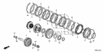 22500R3W003 - Transmission - Automatic: CLUTCH ASSY., FORWARD for Honda Image