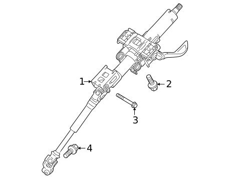 Steering Column Assembly for 2025 Mitsubishi Outlander PHEV #0