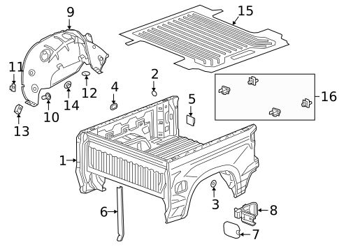 Quarter Panel & Components for 2022 Chevrolet Silverado 1500 LTD #2