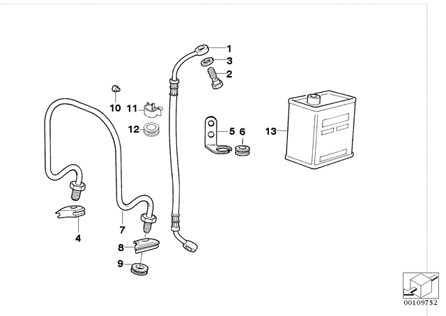 34322312443 - : Brake Hose for BMW-Motorrad Image