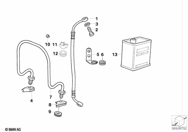 34322312443 - : Brake Hose for BMW-Motorrad Image