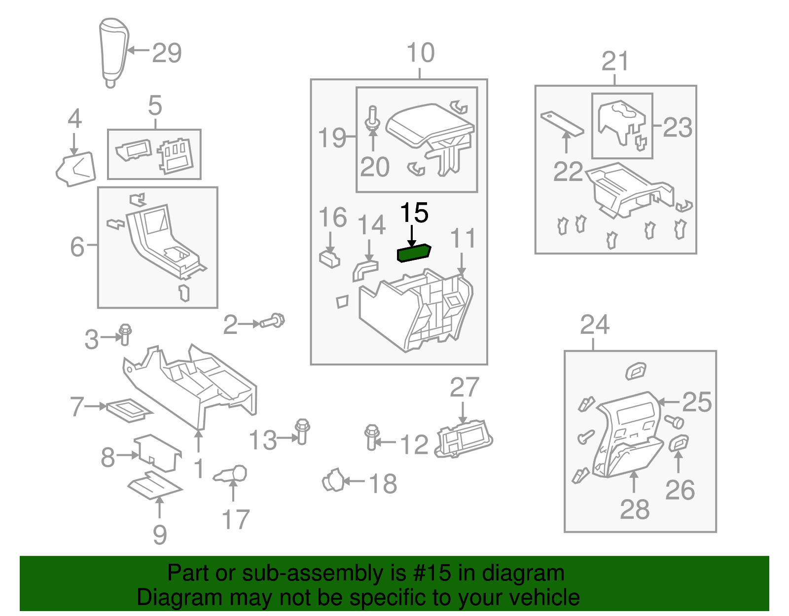 2008-2010 Toyota Sequoia Box Assembly Console R 58910-0C101-C1 | Toyota ...
