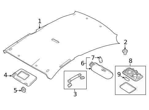 Interior Trim - Roof for 2021 Nissan Versa #0
