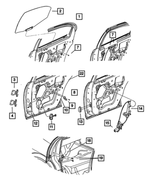 4814546AC - Doors and Related Parts: Rear Door, Right for Mopar Image