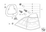 63217165828 - Lighting: Rear Light in the Side Panel,White Right for BMW Image