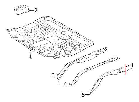 Rear Floor & Rails for 2016 Land Rover LR4 #0