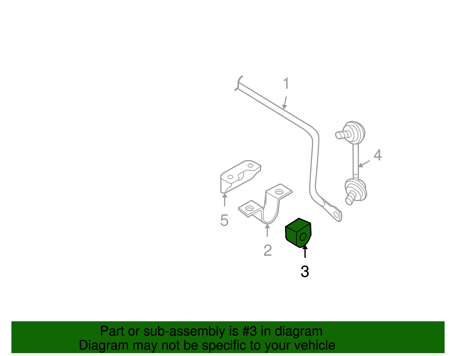 ayaページ 2009-2014 Nissan Stabilizer Bar Bushing 56243-ZY80A | OEM