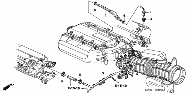 Breather Tube (1) for 2002 Acura MDX #0