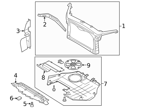 Radiator Support for 2011 Lincoln MKZ #0