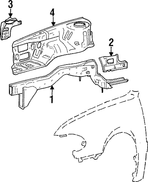 Structural Components & Rails for 1998 Hyundai Sonata #0