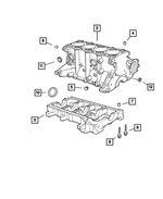 5019344AA - Engine 2.4L Four Cylinder: Short Block for Jeep: Liberty Image