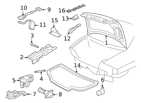 Trunk for 2002 Chevrolet Impala #0