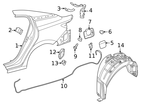 Quarter Panel & Components for 2022 Nissan Sentra #0