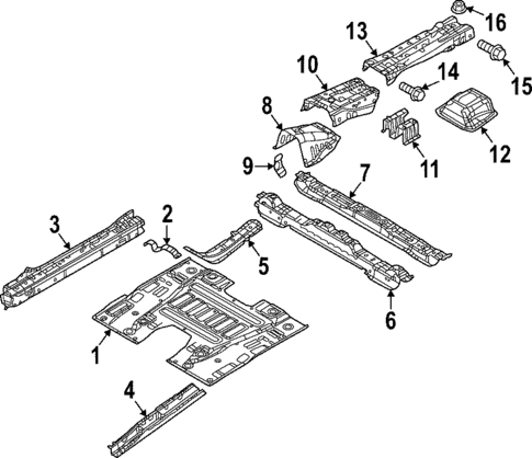 Floor & Rails for 2023 Mazda MX-30 EV #0