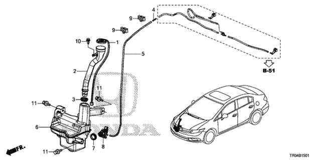 Windshield Washer (2) for 2012 Honda Civic #0