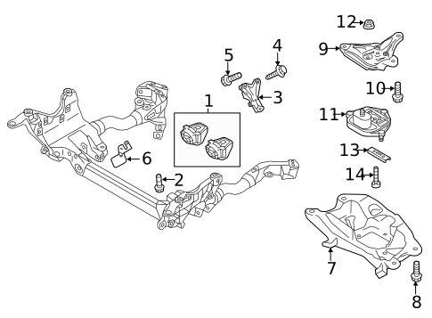 Engine & Trans Mounting for 2009 Audi Q5 #0