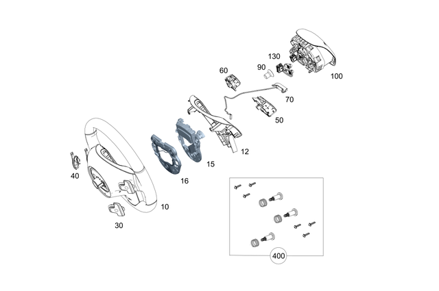 2184600818 - Steering: Steering Wheel for Mercedes-Benz: B Electric Drive, B250e, C250, C300, C350, C63 AMG, CLA250, CLS400, CLS550, CLS63 AMG, CLS63 AMG S, E250, E350, E400, E550, E63 AMG, GLA250 Image image