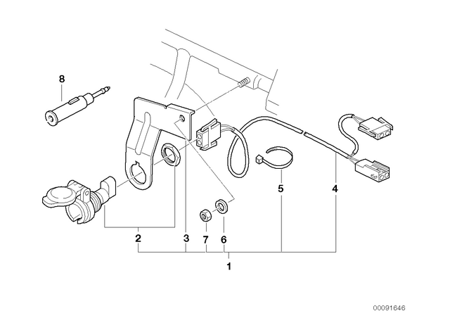 61131391630 - Maintenance &amp; Technology: Plug-in Socket -  for BMW-Motorrad Image