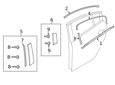 Exterior Trim - Rear Door for 2016 Mazda 6 #0