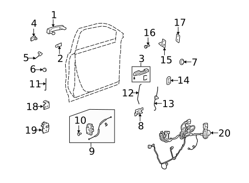 Front Door for 2012 Buick Enclave #0