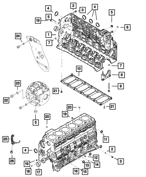 Cylinder Block for 2013 Ram 3500 #0