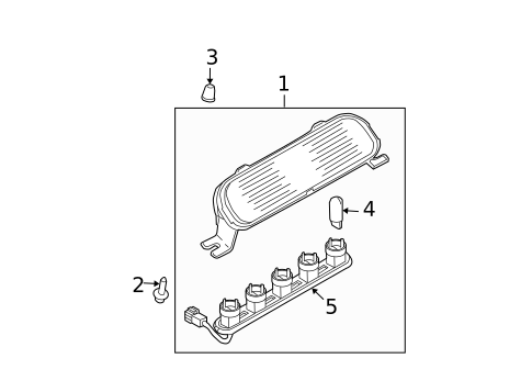 High Mounted Stop Lamp for 2005 Kia Sorento #0