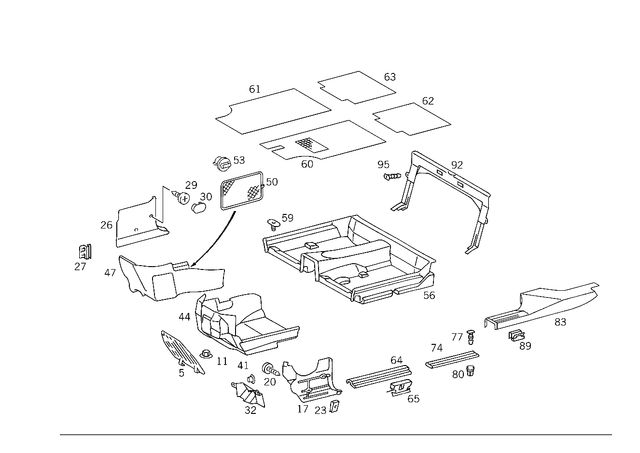 2026840137 - Panelling: Support for Mercedes-Benz: C220, C230, C280, C43 AMG, CLK430 Image image