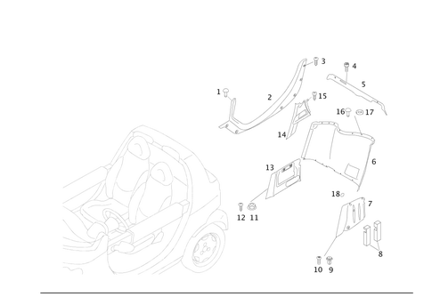 Panelling, Door Edge Guard Sections for 2015 Smart Fortwo #0