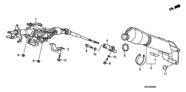 Steering Column for 2008 Honda Pilot #0