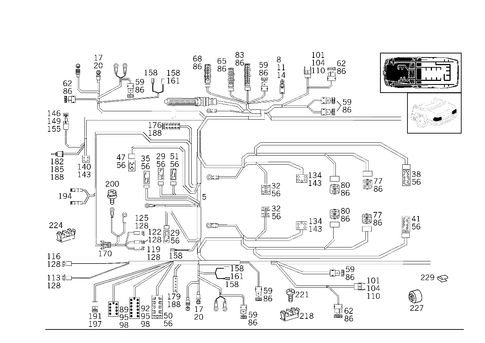 Tail Lamp Cable Harness and Fuel Pump Cable for 1992 Mercedes-Benz 500SL #1