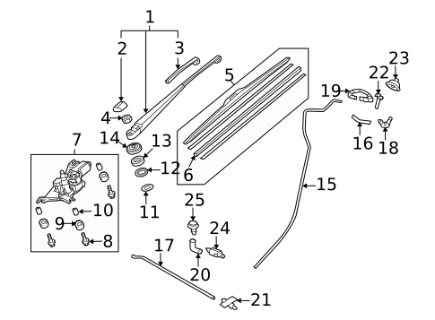 Rear Wiper Components for 2010 Honda Accord Crosstour #0