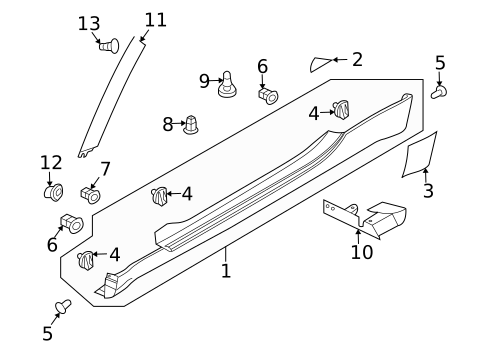 Exterior Trim - Pillars for 2007 Nissan 350Z #1