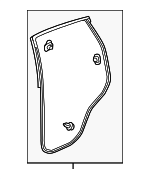 72850T1WA11 - : 2012-2016 Honda CR-V - Weatherstrip L Rear Door for Honda: CR-V Image