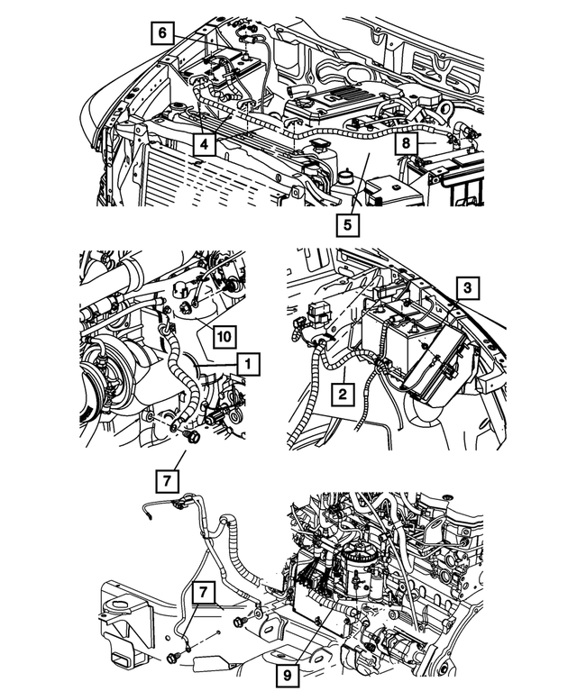 4801451AB - Electrical: Battery Positive Wiring for Mopar Image image
