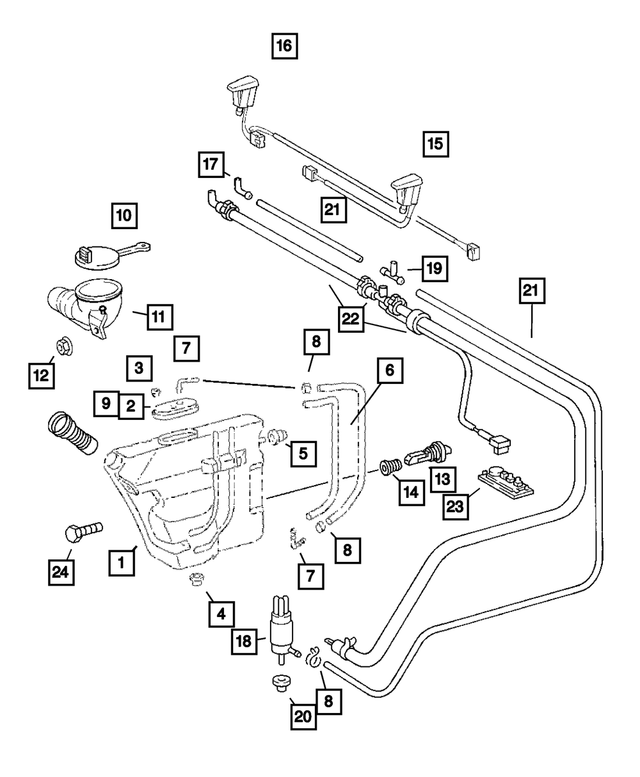 5127702AA - : Windshield Washer Hose for Mopar Image