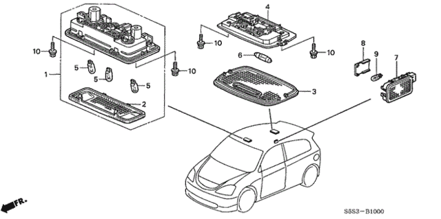 Interior Light for 2003 Honda Civic #0