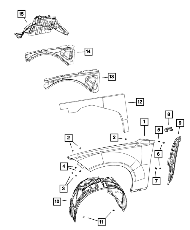 68043210AD - : Blocker Foam, Right for Mopar Image