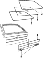 90186203 - Body: Glass for Pontiac: LeMans Image