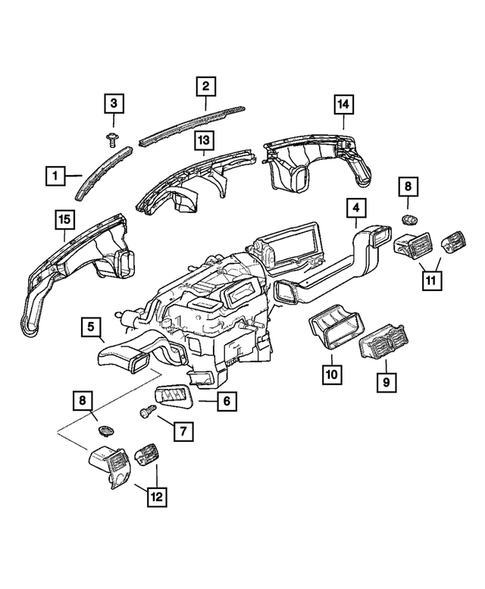 Air Ducts and Outlets for 2008 Chrysler Crossfire #0