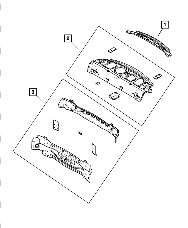 68037870AK - Body Sheet Metal Except Doors: Rear Shelf Panel for Mopar Image