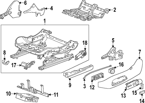 Power Seat Tracks & Components for 2025 Buick Encore GX #1